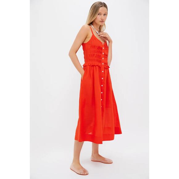 SEA NEW YORK Chili Zora Solid Tank Button Down Dress Size L NWT Retail $295 - Picture 1 of 7